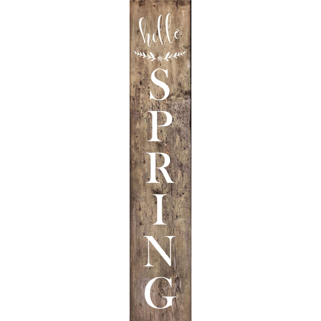 60-Inch Hello Spring Wall Stencil | 3815L by Designer Stencils | Word & Phrase Stencils | Reusable Art Craft Stencils for Painting on Walls, Canvas, Wood | Reusable Plastic Paint Stencil for Home Makeover | Easy to Use & Clean Art Stencil